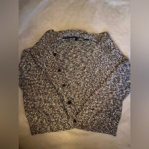 Banana Republic Black and Gray Cardigan Sweater
